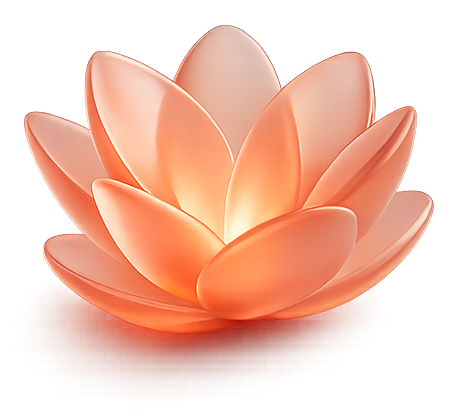 Glossy coral glass bloom